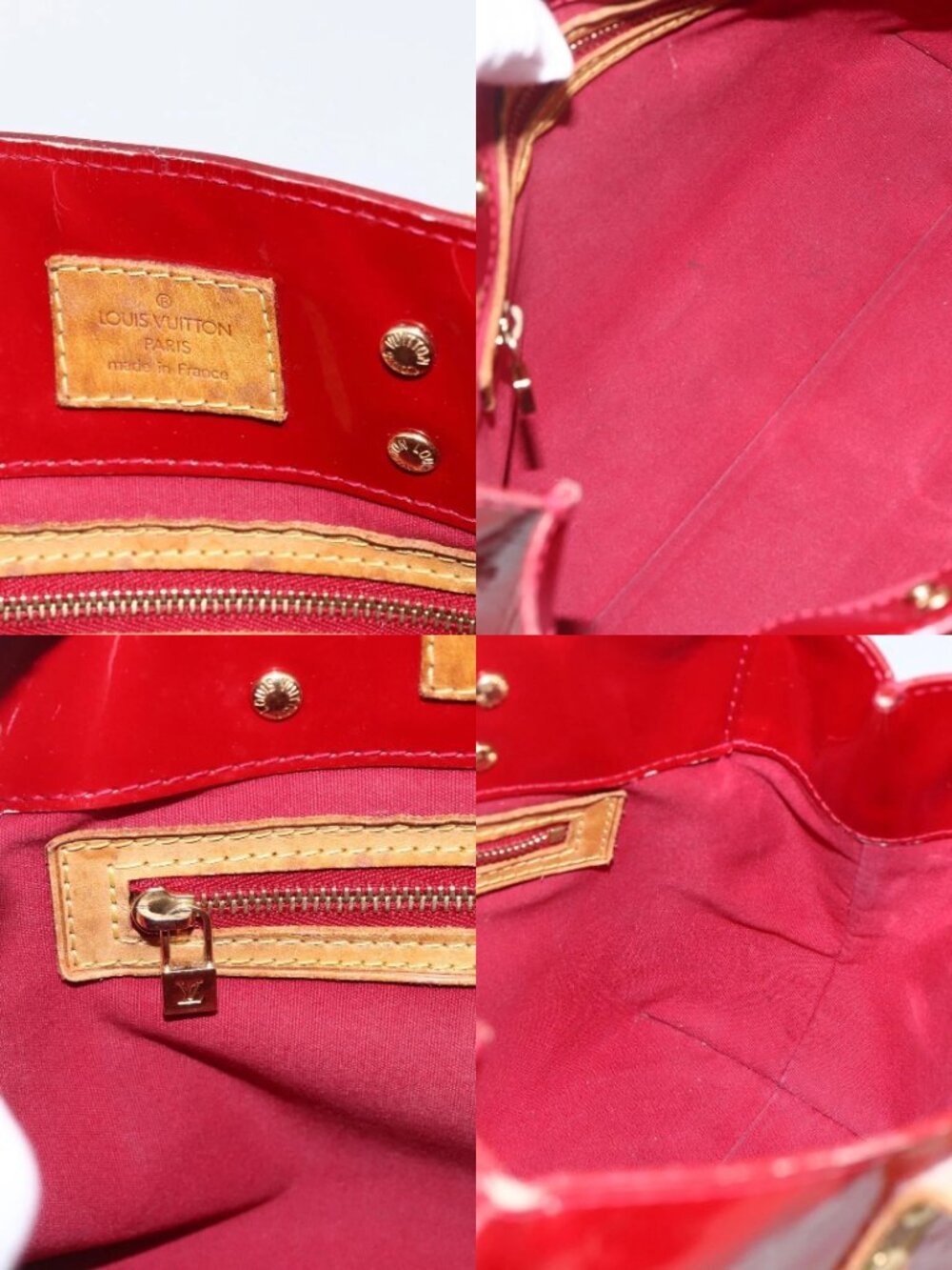 LOUIS VUITTON Monogram Vernis Reade PM Bag Pomme D'amour M91990 LV Auth 169598 - Picture 15 of 15